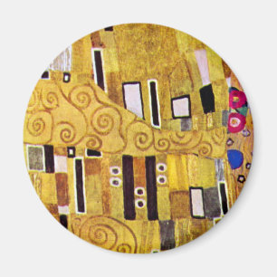 The Kiss Pattern by Gustav Klimt, Art Nouveau Magnet