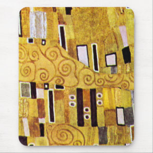 The Kiss Pattern by Gustav Klimt, Art Nouveau Mouse Pad