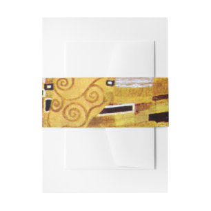 The Kiss (pattern detail) by Gustav Klimt Wedding Invitation Belly Band