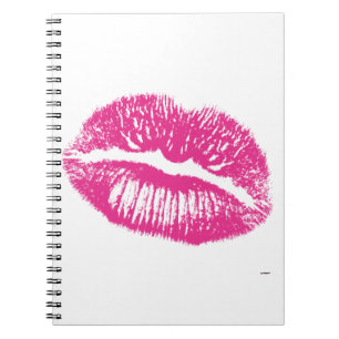 The Kiss, Pink Lips Spiral Notebook