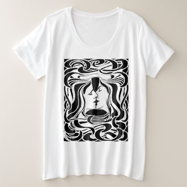 The Kiss Plus Size T-Shirt (Design Front)