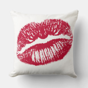 The Kiss, Red Lips Cushion