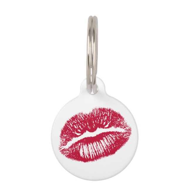 The Kiss, Red Lips Pet Tag (Front)