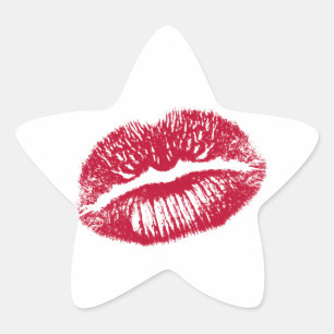 The Kiss, Red Lips Star Sticker