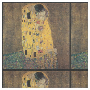 The Kiss, ,reproduction,Gustav Klimt painting,art, Fabric