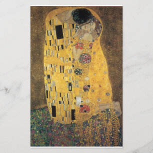 The Kiss, ,reproduction,Gustav Klimt painting,art Stationery
