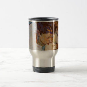The Kiss - Vintage Art by Toulouse-Lautrec Travel Mug