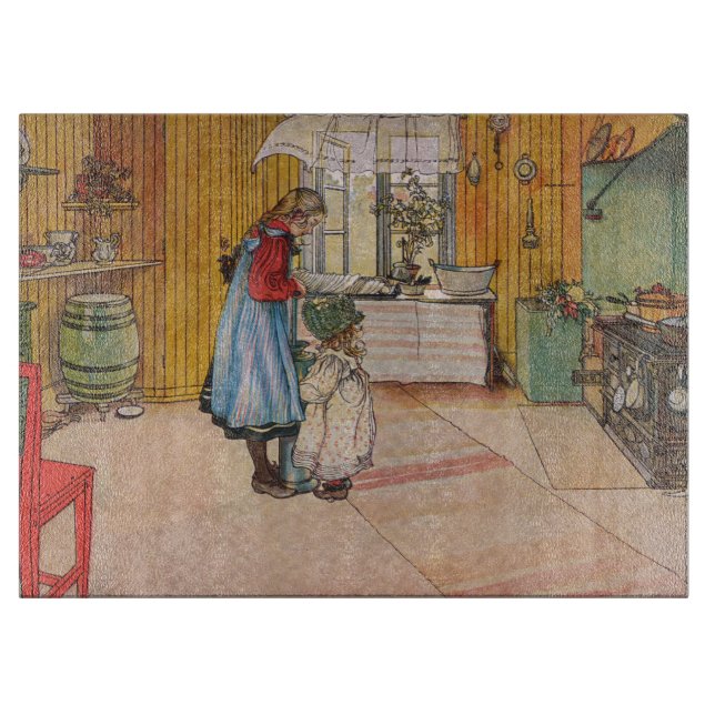 The Kitchen by Carl Larsson, 1898 Cutting Board (Front)