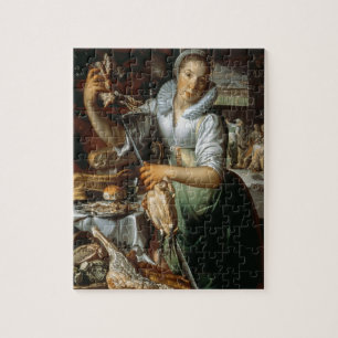 The Kitchen Maid (with Christ, Mary and Martha) c. Jigsaw Puzzle