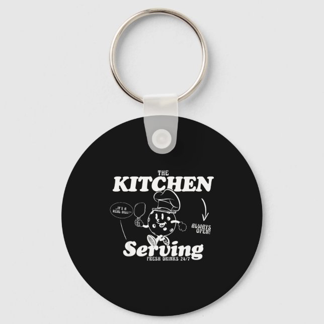 The kitchen pickleball gift for pickle ball player key ring (Front)