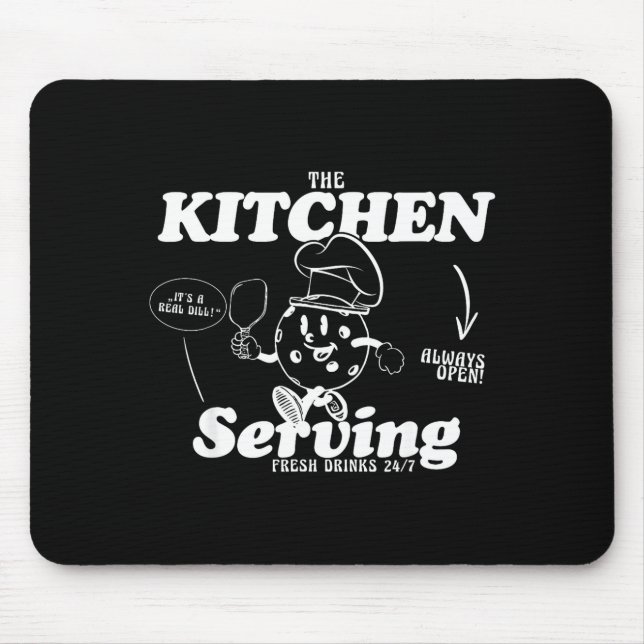 The kitchen pickleball gift for pickle ball player mouse pad (Front)