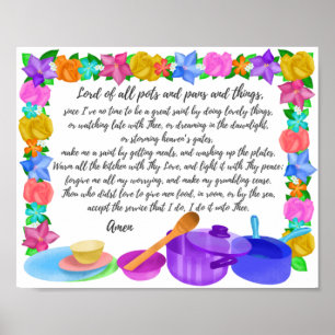 The Kitchen Prayer Lord of Pots & Pans Wall Art