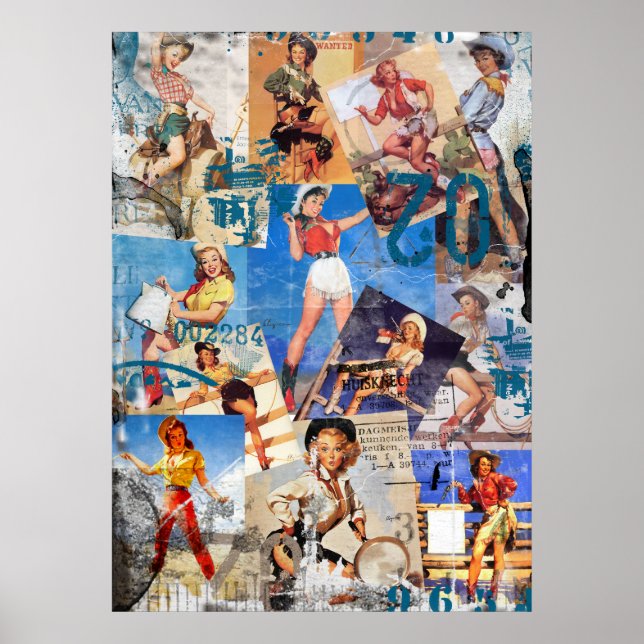 The Kitsch Bitsch : Destroyed Cowgirl Pin-Up No.1 Poster (Front)