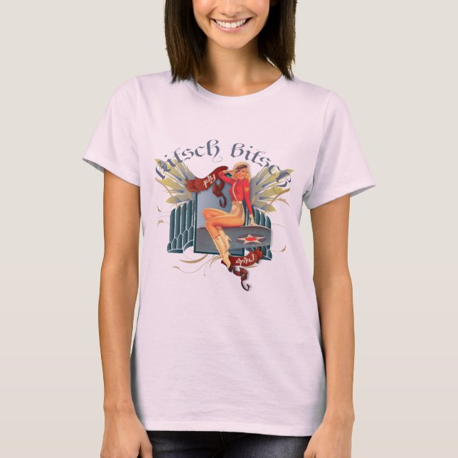 The Kitsch Bitsch: Fly Girl Tattoo Pin-Up T-Shirt (Front)