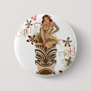 The Kitsch BItsch : Hula Hips! 6 Cm Round Badge
