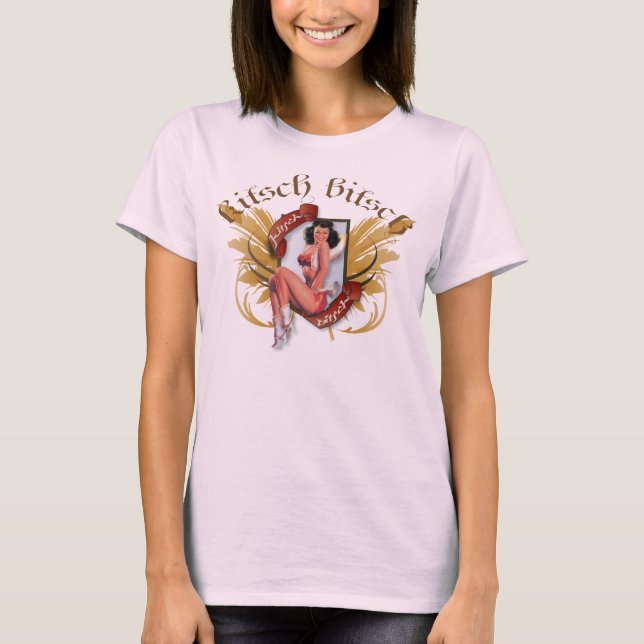 The Kitsch Bitsch: Kitschy Kute Kowgirl Pin-Up T-Shirt (Front)