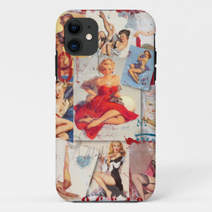The Kitsch Bitsch © : Love Pin-Up Collage Case-Mate iPhone Case