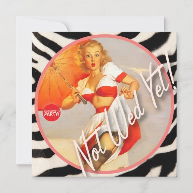 The Kitsch Bitsch : Not Wed Yet! Invitation (Front)