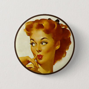 The Kitsch BItsch : Pin-Up Portraits 6 Cm Round Badge