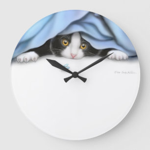 The Kitty Bug Hunter Wall Clock