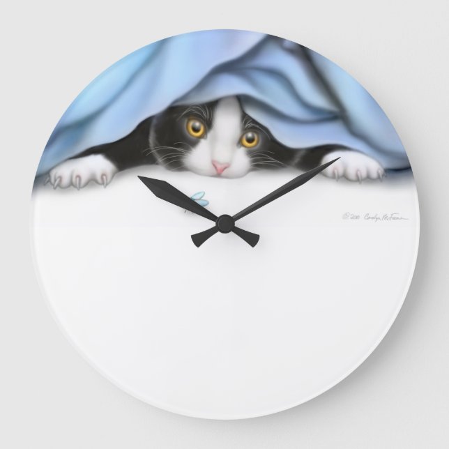 The Kitty Bug Hunter Wall Clock (Front)