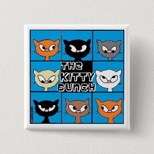 The Kitty Bunch Square Button