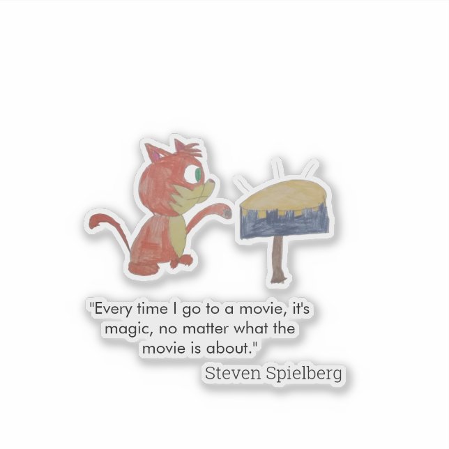 The Kitty & the Zoetrope Sticker (Front)