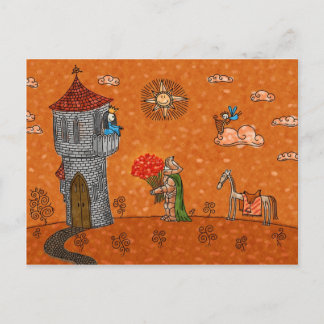 The Knight and the Lady Postcard