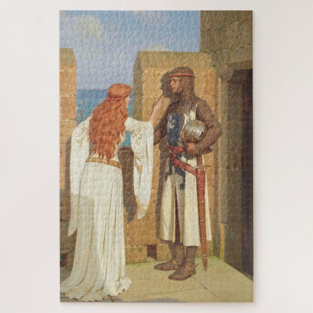 The Knight's Shadow (by Edmund Blair Leighton) Jigsaw Puzzle (Vertical)