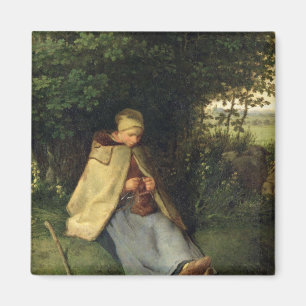 The Knitter or, The Seated Shepherdess, 1858-60 Magnet