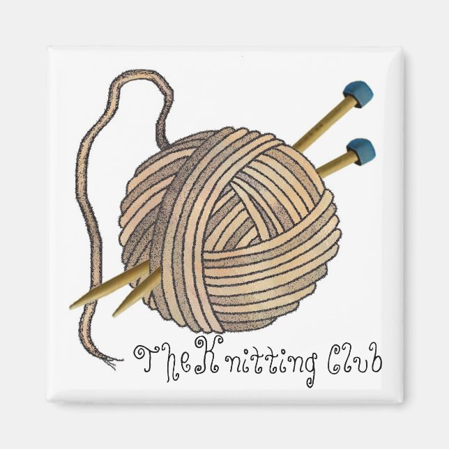 The Knitting Club Magnet (Front)