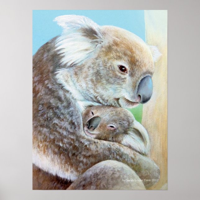 The Koala cuddle portrait fine art print (Front)