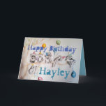 The Koala's Birthday Party Watercolour Girls Card<br><div class="desc">The Koala's Birthday Party Watercolour Childs Card. A very sweet card for anyone you love. Designed written and painted by me from one of my original watercolor paintings.</div>