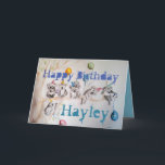 The Koala's Birthday Party Watercolour Girls Card<br><div class="desc">The Koala's Birthday Party Watercolour Childs Card. A very sweet card for anyone you love. Designed written and painted by me from one of my original watercolor paintings.</div>