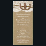 The Kraft, Lace & Horseshoe Collection Programs Programme<br><div class="desc">The rustic Kraft, lace and horseshoe collection is a stunning design featuring a lovely rustic Kraft paper effect background with a romantic vintage white lace effect trim finished with two lucky intertwined horseshoes and twine. These programs can be personalised for your special occasion and would make the perfect template for...</div>