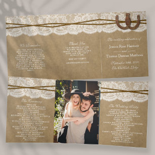 The Kraft, Lace & Horseshoe Collection Tri-Fold Programme