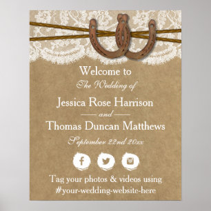 The Kraft, Lace & Horseshoe Wedding Collection Poster