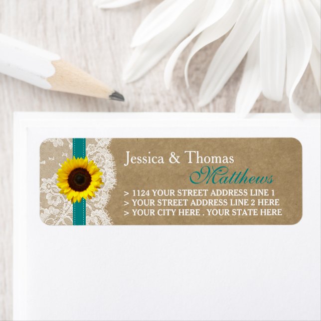 The Kraft, Lace & Sunflower Collection - Teal (Insitu)