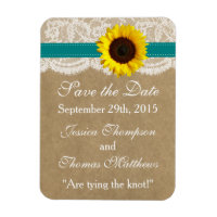 The Kraft, Lace & Sunflower Collection - Teal