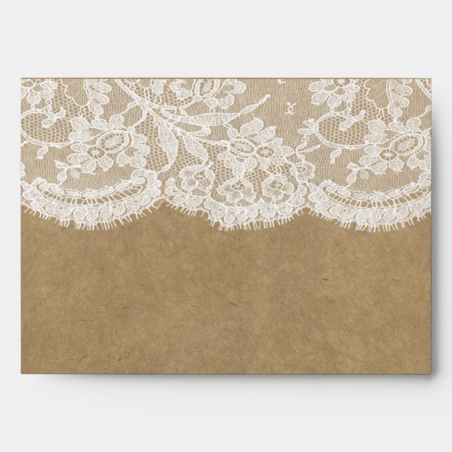 The Kraft & Lace Wedding Collection Envelopes (Front)