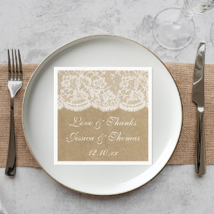 The Kraft & Lace Wedding Collection Napkin
