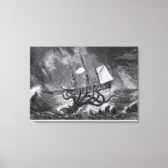 The Kraken Canvas Print (Front)