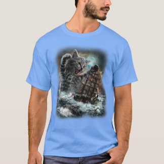 The Kraken is Legendary Sea Monster of Giant Cat T-Shirt