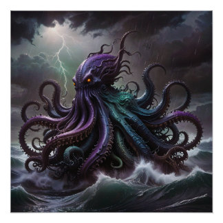 The Kraken Monster Poster