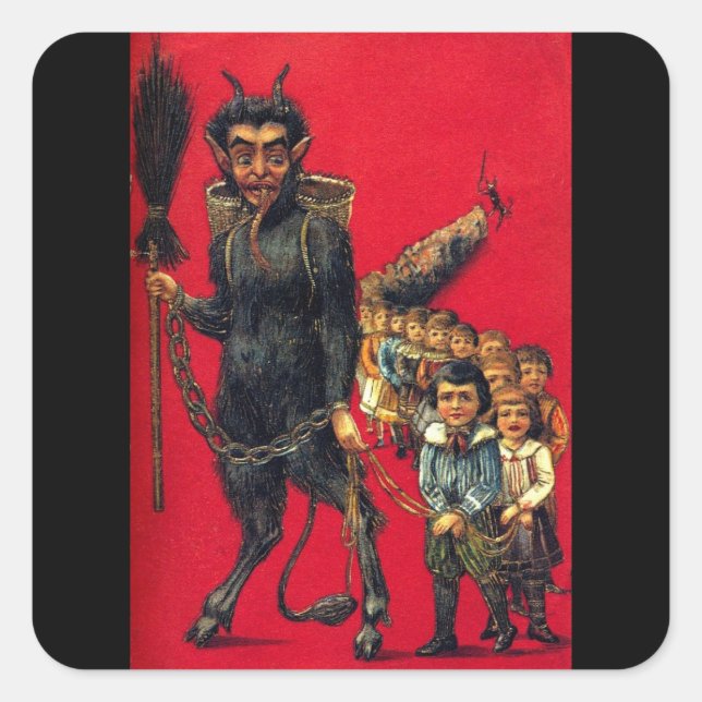 The Krampus Square Sticker (Front)