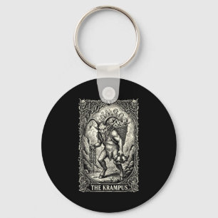 The Krampus Tarot Card Goth Witchy Black Pajamas C Key Ring