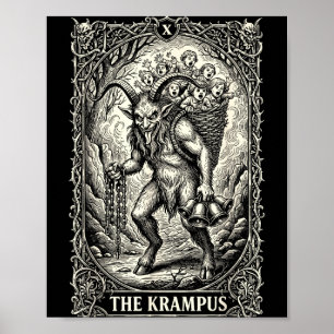 The Krampus Tarot Card Goth Witchy Black Pajamas C Poster