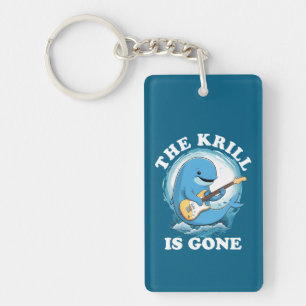 The Krill Is Gone - Funny Whale Playing Guitar Key Ring