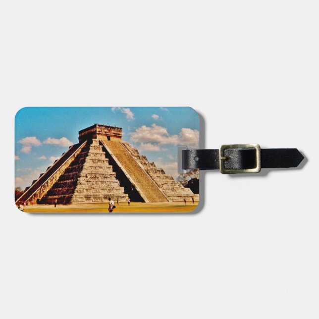 The Kukulkan Pyramid Luggage Tag (Front Horizontal)