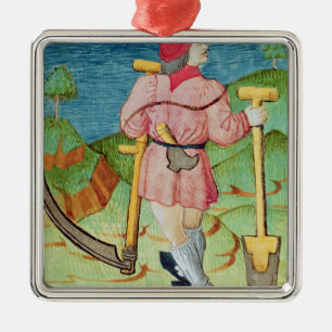 The Labourer Metal Tree Decoration